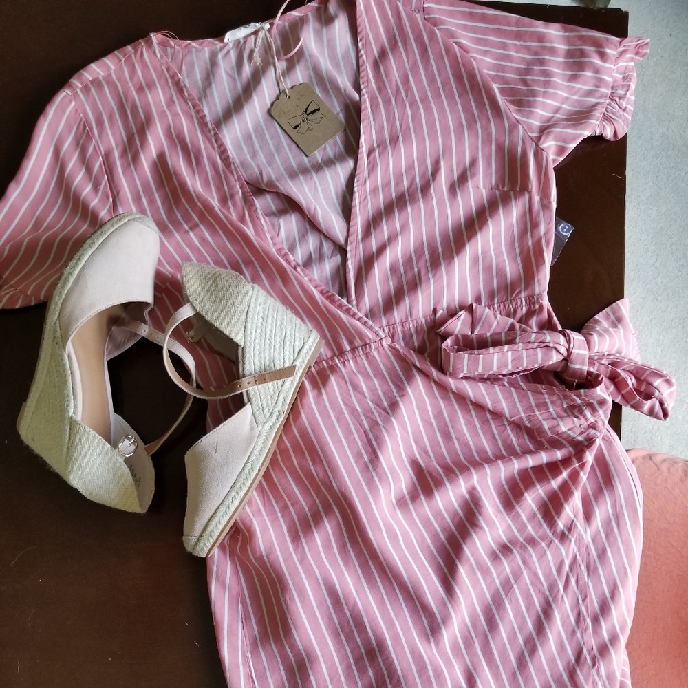 Striped Wrap Dress
